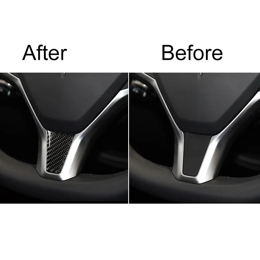 Углеродное волокно крышка рулевого колеса автомобиля Наклейка Декор интерьера