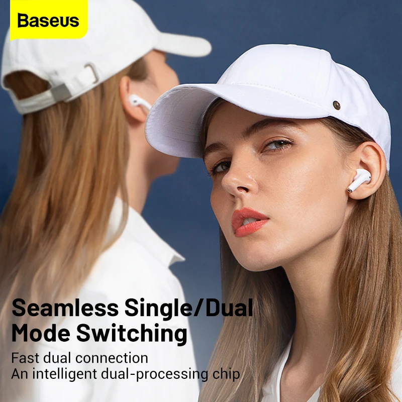 baseus w3 tws true wireless headphones bluetooth earphones with mic handfree earbuds for iphone xiaomi huawei gamer headset free global shipping