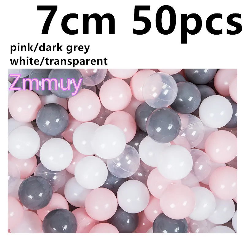 7cm pink mix 50 pcs 50 шт., 7 см, рождественский подарок, красочный шар, мягкий пластик, Океанский шар, забавный, для маленьких детей, для девочек и мальчиков, плавающая игрушка, бассейн, океан, волнистый шар - Цвет: 7cm pink mix 50 pcs