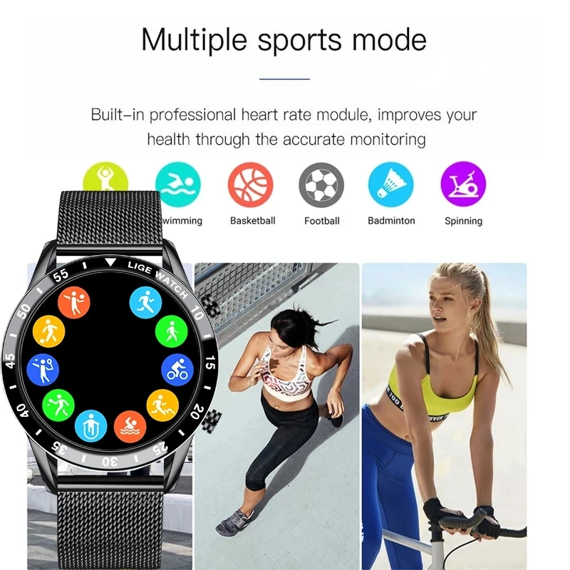 Смарт-часы LIGE мужские/женские IP68 2021 ЭКГ Android | Наручные часы