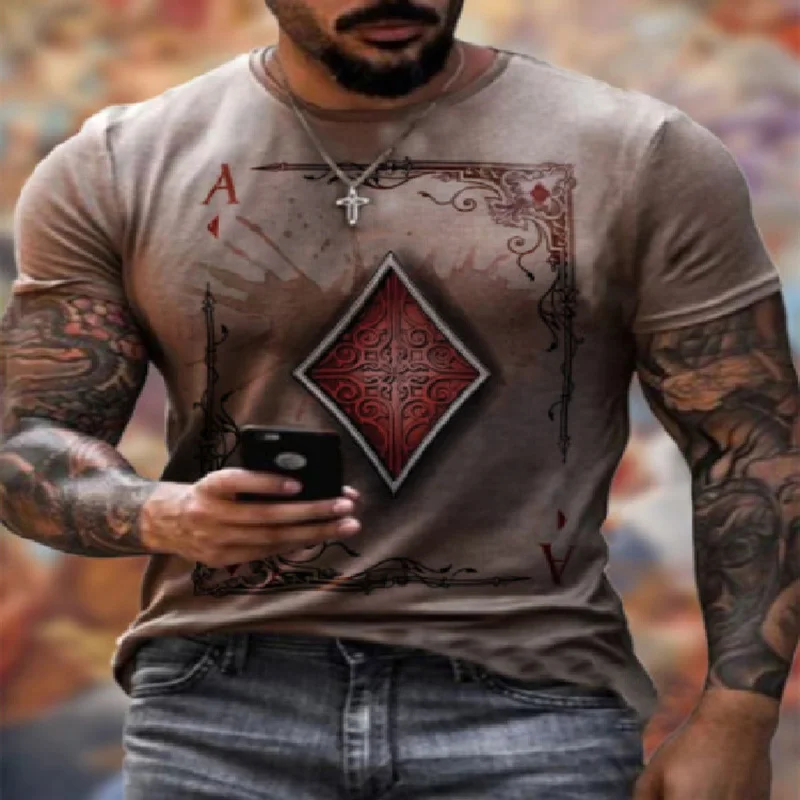 

Summer Fashion Clothes Short Sleeve Men Loose T-shirt Sweatshirt Casual HipHop Smiler Print Top Vintage Streetwear Man's T-shirt