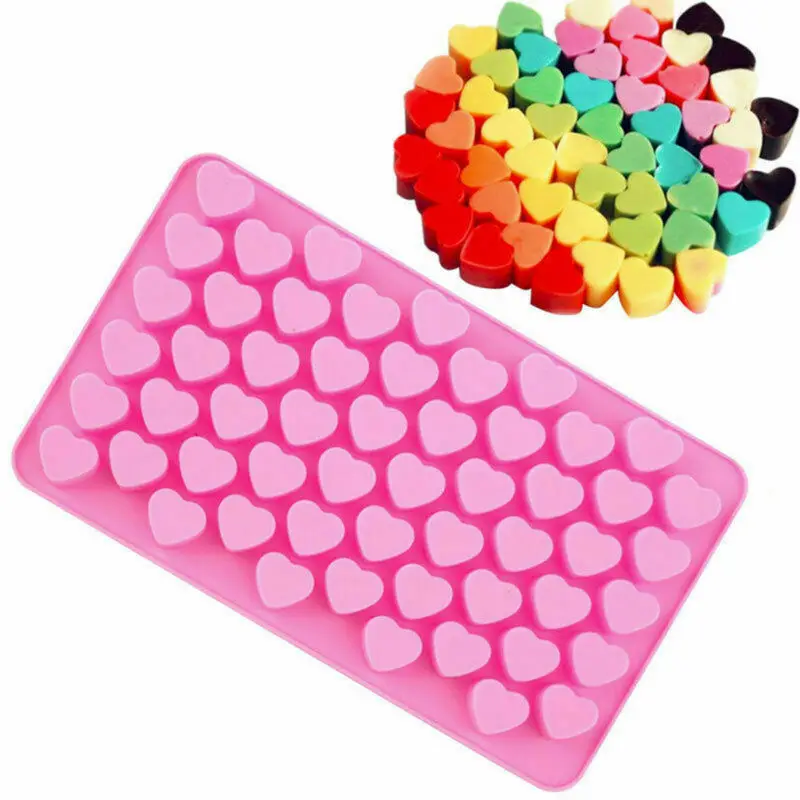 Мини силиконовая форма в форме сердца 55 отверстий |