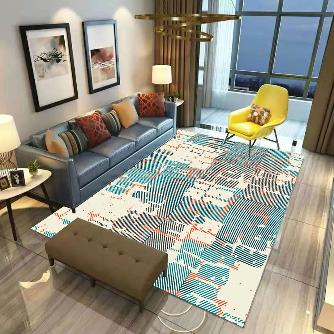 

Psychedelic Geometry carpet Square Anti-Skid Area Floor Mat 3D Rug Non-slip Mat Dining Room Living Room Soft Bedroom Carpet 04