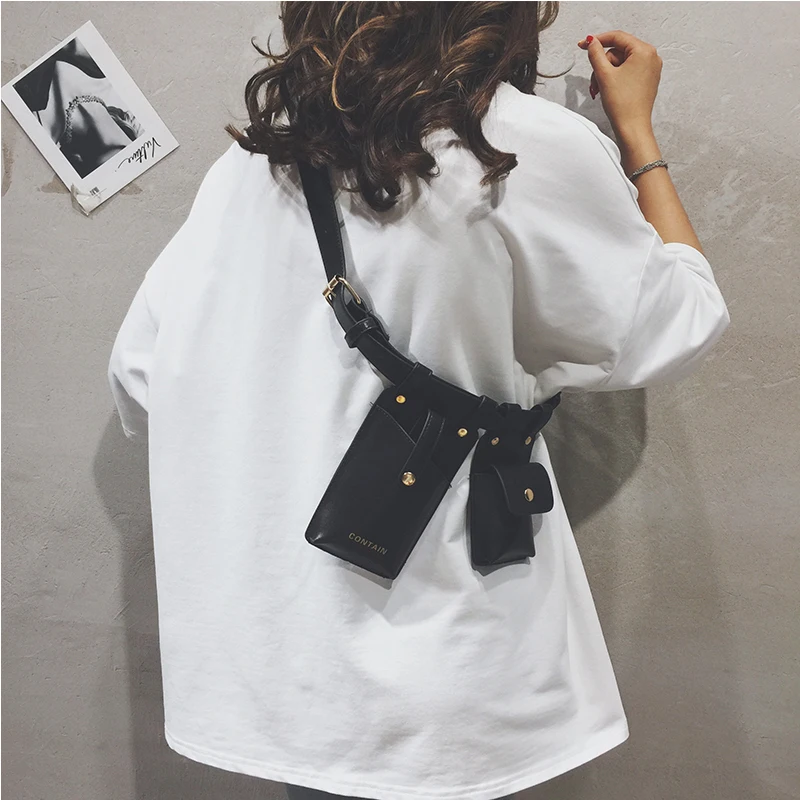 Поясная Сумка для женщин черная поясная сумка на пояс роскошная кожаная