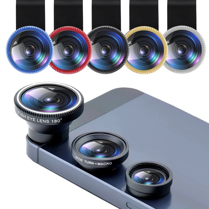 Universal Fish Eye 180 Degrees 0.67X Wide-angle Lens CellPhone Smartphone Fisheye Wide Angle Macro Camera Lenses For Lenovo | Мобильные