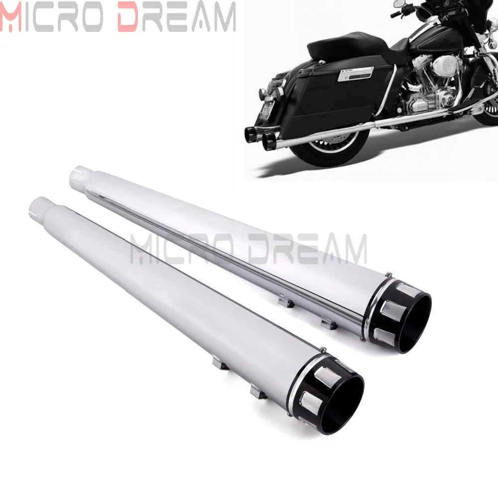 Мотоциклетные хромированные выхлопные трубы для Harley Touring Road King Electra Street Glide 1995-2017 2