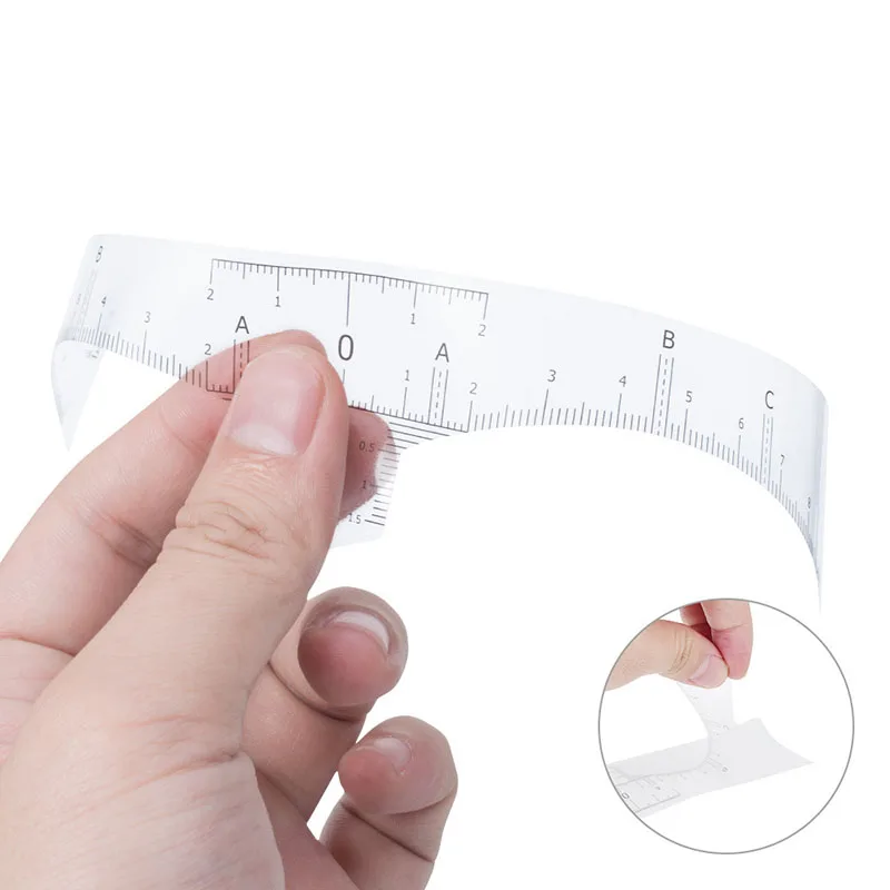 

50pcs/Lot Disposable Eyebrow Ruler Sticker Lazy Quick Adhesive Eyebrow Microblading Guide Tattoo Template Permanent Makeup Tool