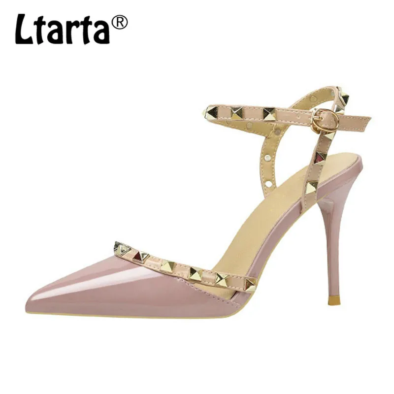 Женские туфли лодочки LTARTA 20120 пикантные с ремешком и пряжкой для ночного клуба