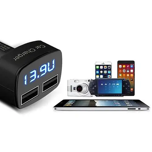4 в 1 автомобильный вольтметр-амперметр с двумя USB-портами | Мобильные телефоны и