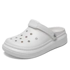 Сандалии мужские, резиновые, с прорезями, на толстой подошве, водонепроницаемые, большие размеры 47