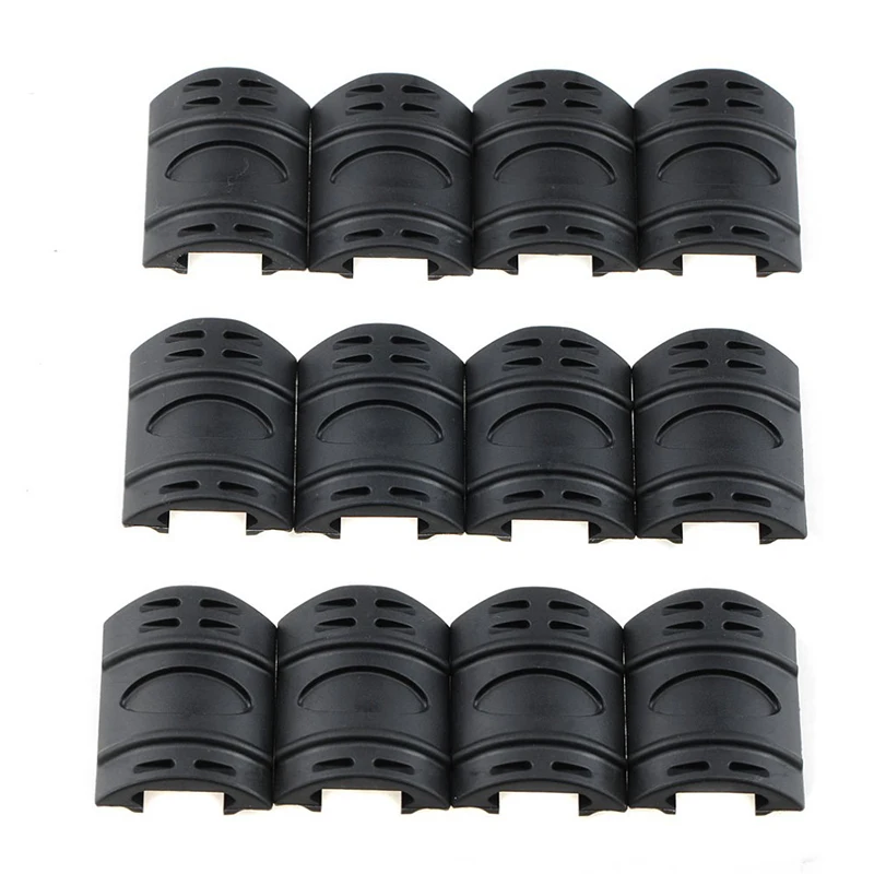 12 Pcs Handguard Quad Rail Covers Industrial Rubber Compound Picatinny Protector Cover Up Winter Hunting Shot Gun Accessories | Спорт и