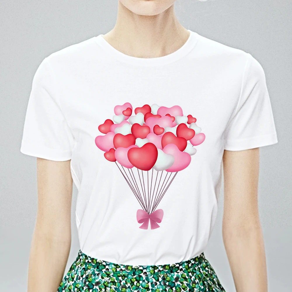 Новая футболка женская заботливая с рисунком красного воздушного шара Женская
