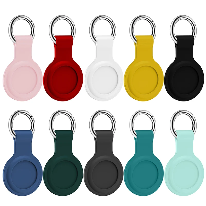 

Sleeve For Apple Airtags Liquid Silicone Protector For Apple Airtags Airtag Anti-lost Device Keychain Cover Case Locator Tracker