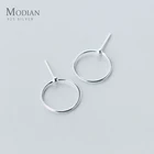 Modian круглый Свинг бисера модная Шпилька Серьги Подвески Изысканные стерлингового серебра 925 ювелирные изделия для женщин и девочек уникальный дизайн подарок