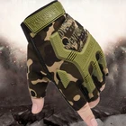 Камуфляжные Тактические Военные перчатки тренировочные Нескользящие велосипедные перчатки на полпальца Cs боевые перчатки без пальцев для охоты армейские перчатки для пеших прогулок
