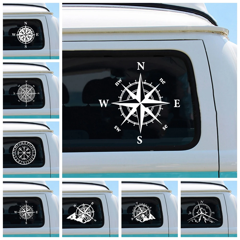 

Compass Car Wrap Motorcycle Decorative Stickers Car Window Rearview Mirror Decals