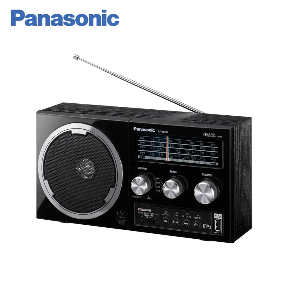 Panasonic Портативный Радиоприемник RF-800UEE1-K FM SW MW 4-полосный прием ретро дизайн USB |