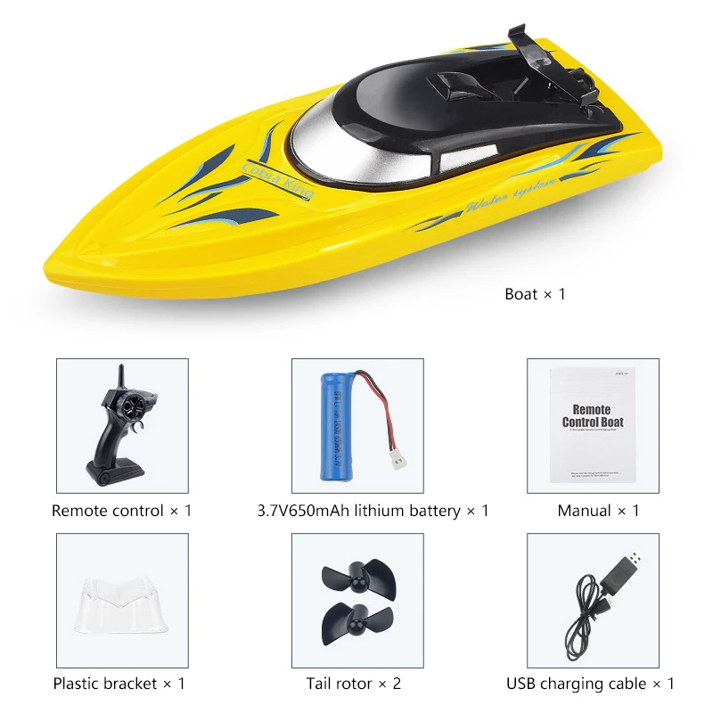 

2020 Hot RC Boat twin-motor high speed racing boat 2.4G twin-motor 10km/h Rc racing toys outdoor racing boat for kids Children