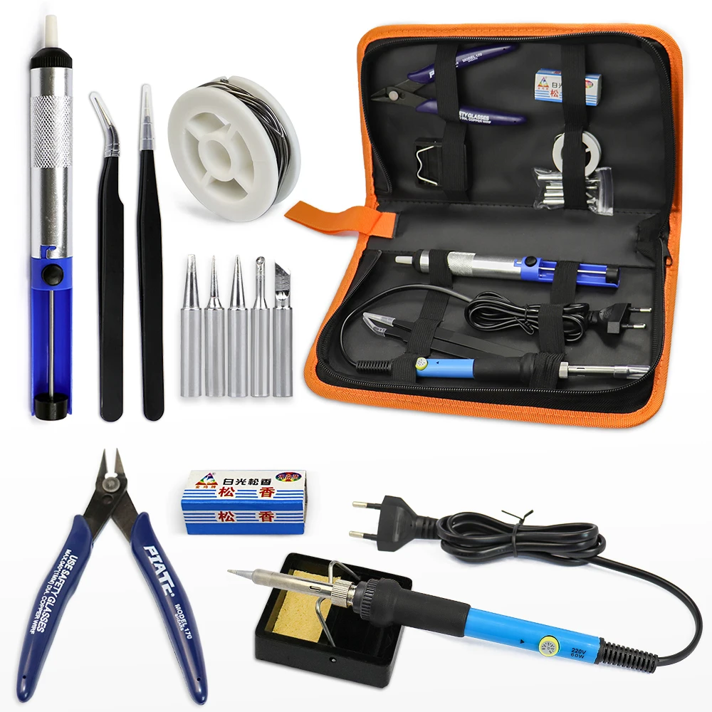 

Mini Soldering Iron Adjustable Temperature Electric Solder Iron Rework Station Mini Handle Heat Pencil Welding Repair Tools 60W