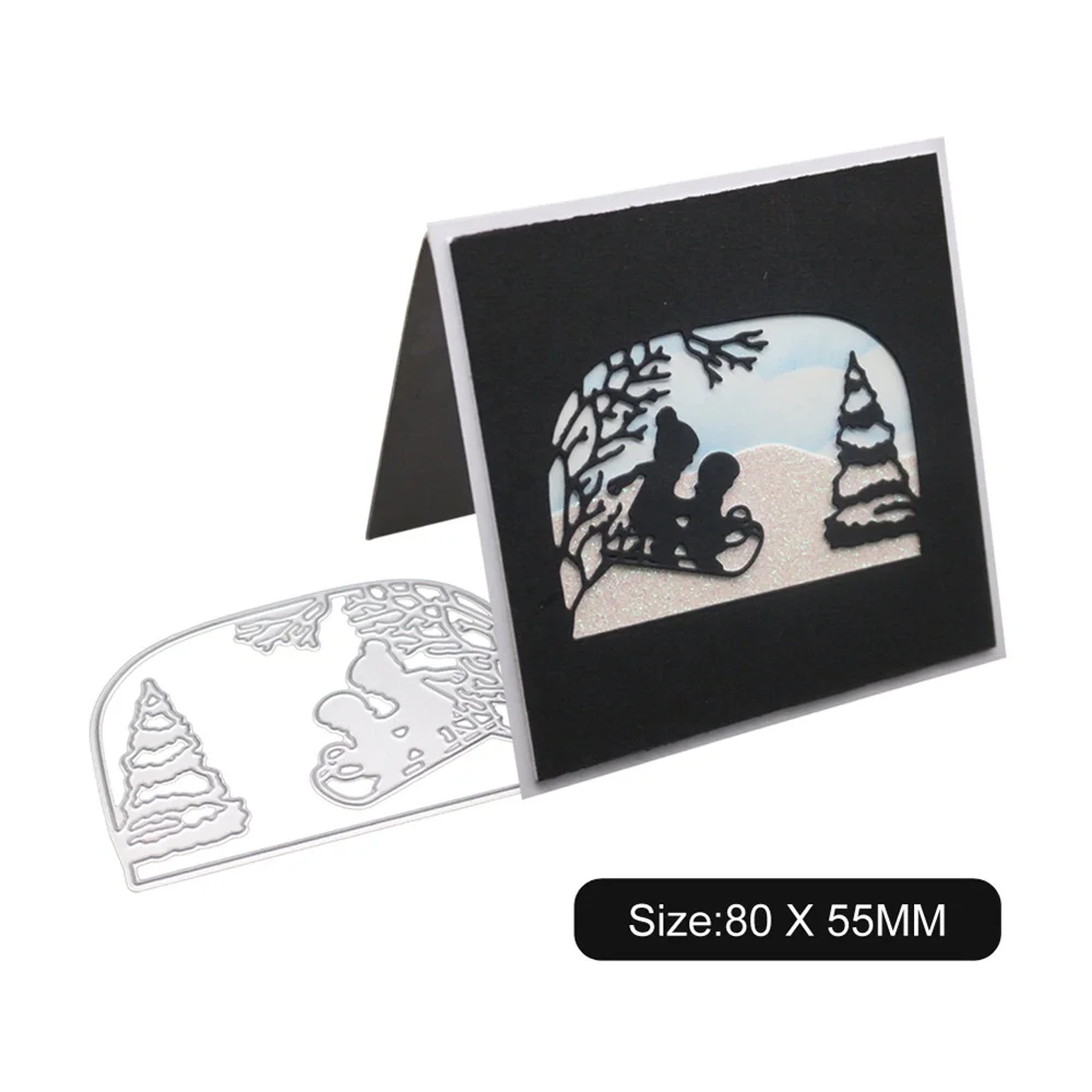 Рождественская елка трафареты оленя металлические режущие штампы Пасхальный