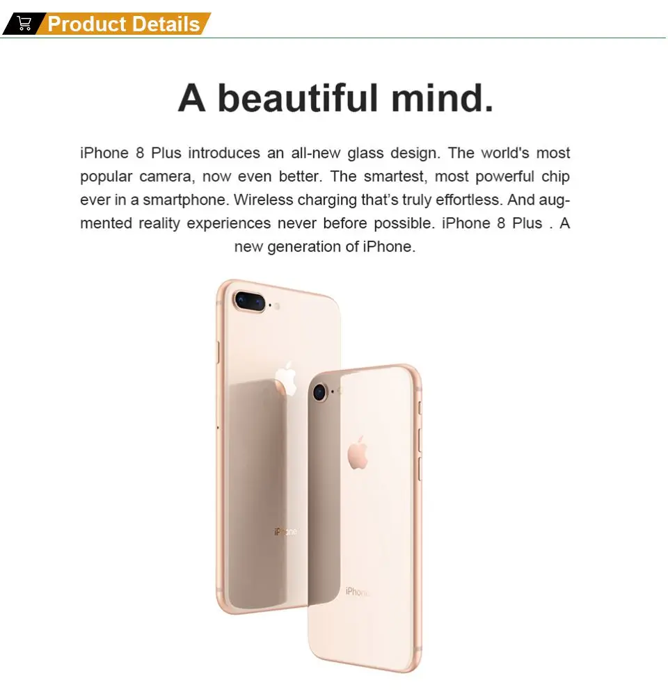 Apple iPhone 8 Plus 5," Hexa Core iOS 3 Гб ram 64/256 ГБ rom 12MP отпечаток пальца 2691 мАч 4G LTE разблокированный мобильный телефон