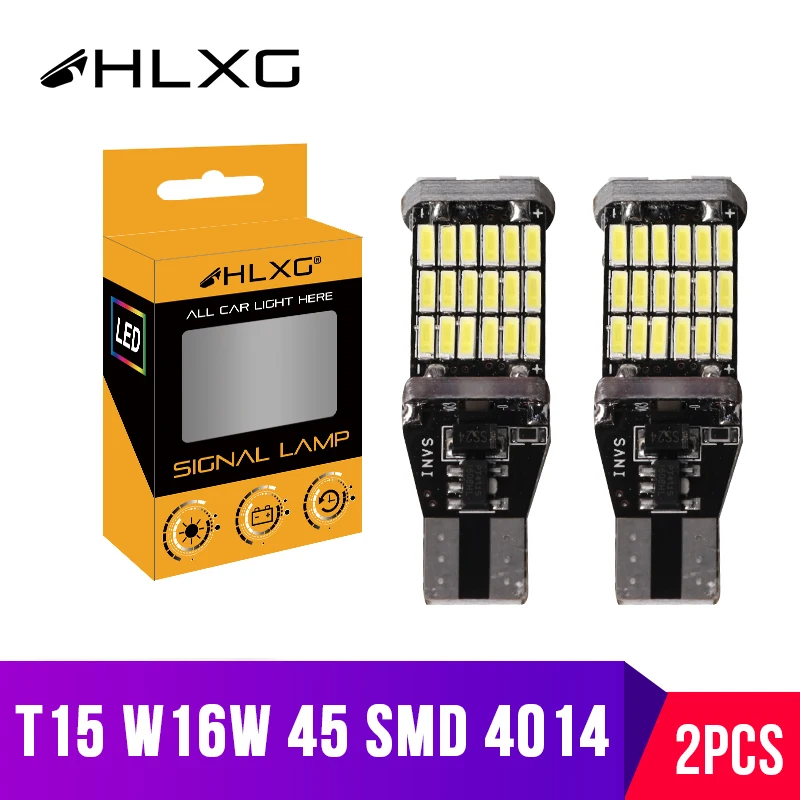 T15 T16 светодиодный W16W 45 SMD 4014 обратный Автомобильный задний светодиодный фонарь 12 в 6000K белый мотоцикл фары указателя поворота люсис привело para auto