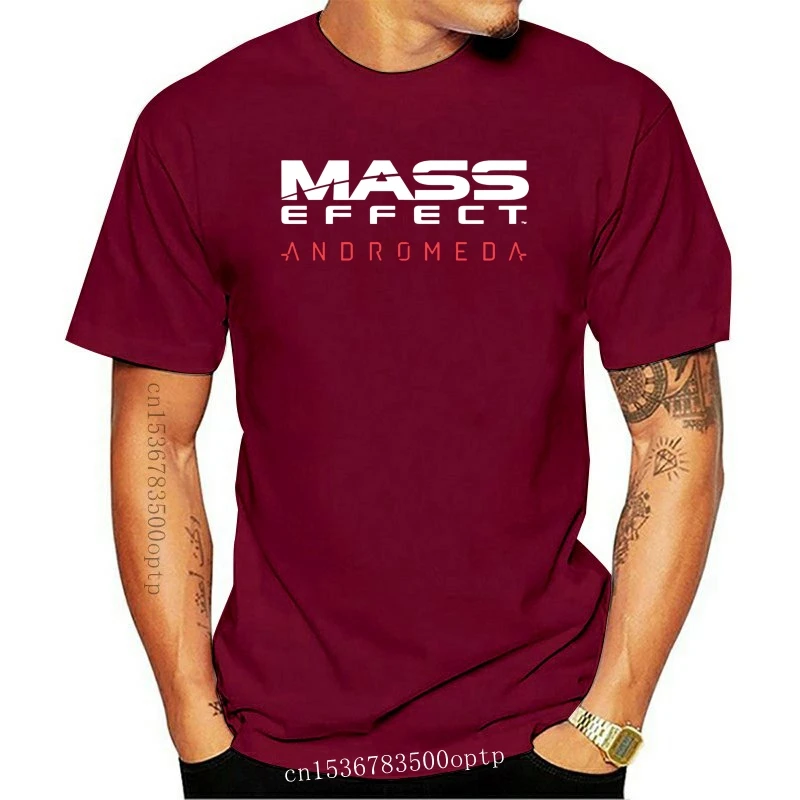 

New Mass Effect Andromeda Sci Fi Gaming Commander Shepard Unsex Black T Shirt Cotton Short Sleeve Tee Shirt