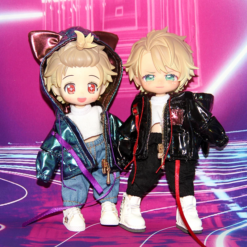

Ob11 baby clothes Motorcycle Fox laser jacket cool jacket GSC Molly P9 1/12 BJD doll clothes