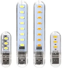 Мини-USB Светодиодная настольная лампа, портативный Настольный светильник для чтения, 3, 8, 12, 24 светодиода, книжный ночник, s-вспышка, для кемпинга, внешний аккумулятор, ноутбук