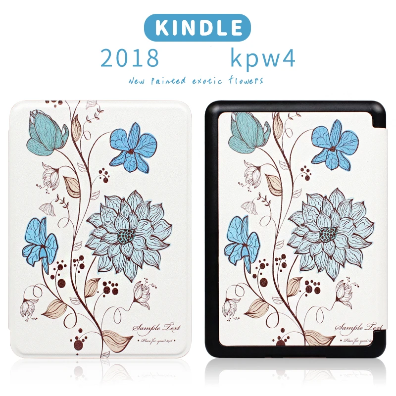 Умный чехол для Amazon Kindle Paperwhite 4 из искусственной кожи чехол с принтом для нового Kindle Paperwhite 4 подходит для Kindle 10го поколения