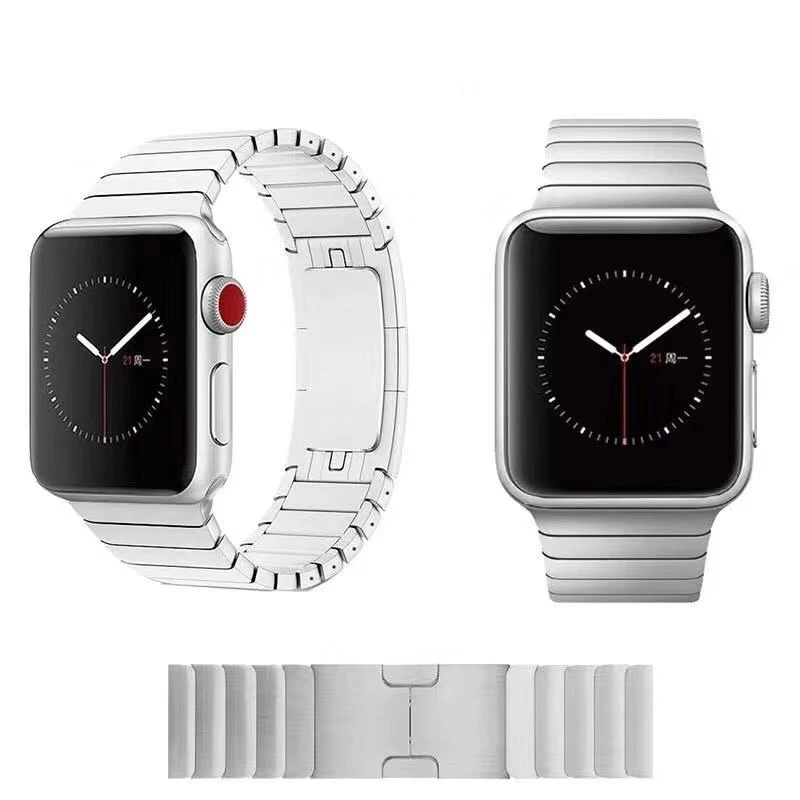 Ремешок из нержавеющей стали для Apple Watch браслет со звеньями 38 40 мм 42 44 мм ремешки для часов металлический ремешок для iwatch серии 5 4 3 2 1