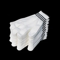safety 24 pairs white cotton work gloves women men household garden gloves workers mittens sweat absorption gloves