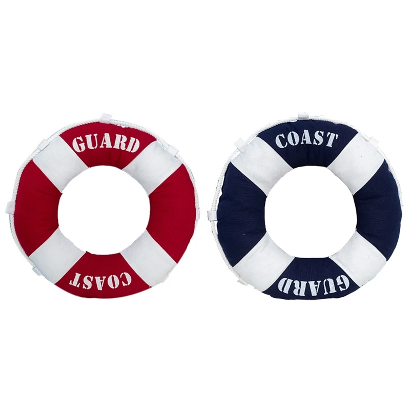 

40X40cm круглый Средиземноморский Стиль спасательный круг в форме подушки пледы подушка в морском стиле детская Спальня декоративный светиль...