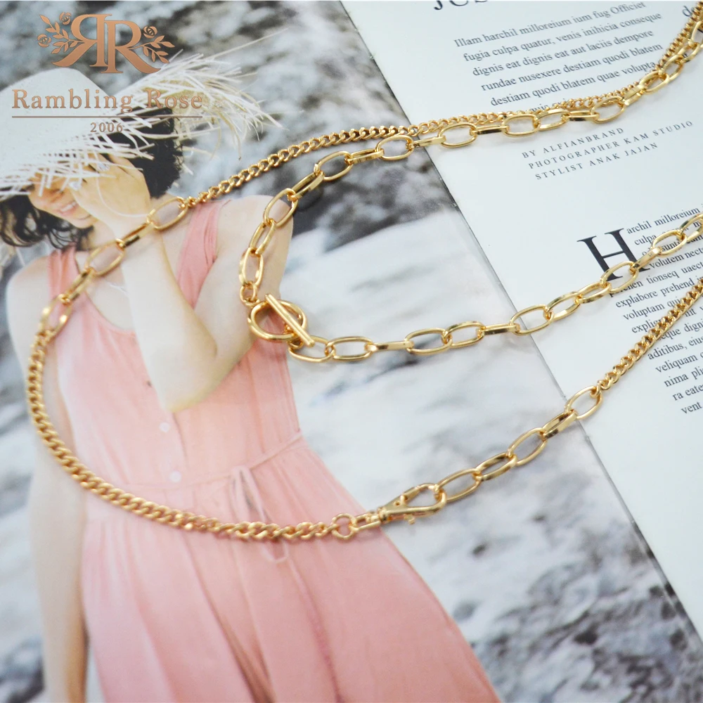 Многослойное ожерелье для женщин подвеска в стиле панк с замком модные золотые