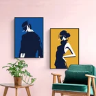 Современная Минималистичная крутая Модная молодежная Картина на холсте черная стена художественный плакат декоративная картина для гостиной дома