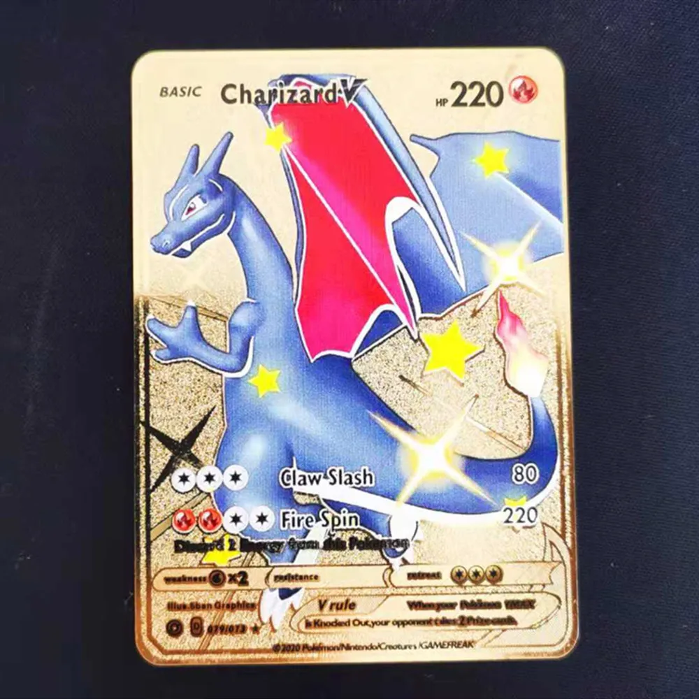Juego de cartas de Pok&eacute;mon de Metal para ni&ntilde;os, colecci&oacute;n de juguetes de Anime, regalo de Navidad, Mewtwo GX MEGA V & Vmax-3