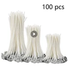 100 шт., фитили для свечей, бездымный воск, сердечник из чистого хлопка, 2,5456791520 см