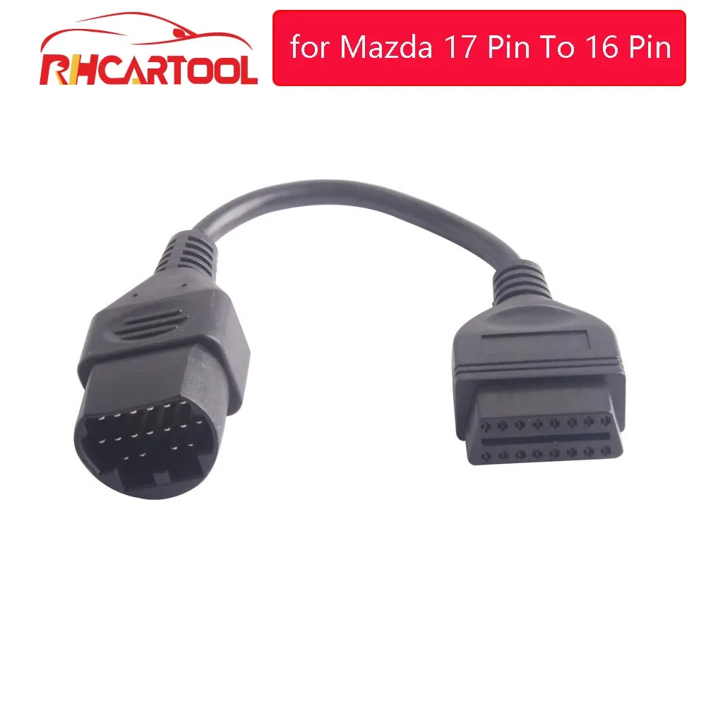 

New for Mazda 17 Pin To 16 Pin Connector OBD2 OBDII Diagnostic Adapter for Mazda 17Pin Male Cable For Mazda Series Free Ship