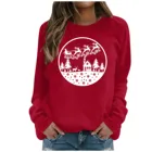 Женская футболка с круглым вырезом, принтом и длинным рукавом