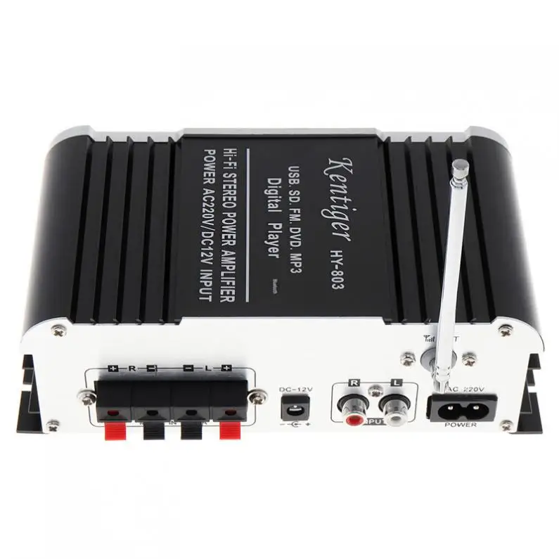 Kentiger HY-803 2CH автомобильный Hi-Fi Bluetooth mp3 amplifier12V amplificador автомобильный аудио стерео усилитель мощности fm-радио плеер