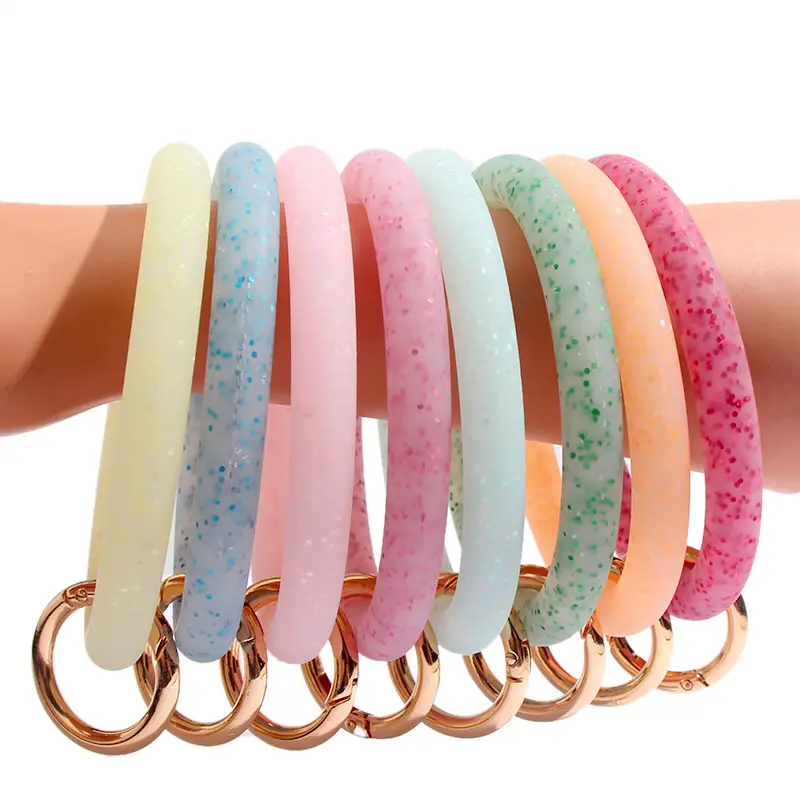 JUST FEEL 41 цвет силиконовый брелок для ключей на заказ Круглый браслет брелки женщин