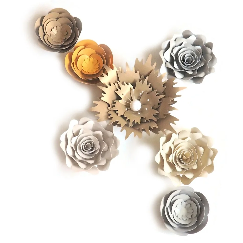 Набор бумажных цветов и листьев ручной работы Декорации для свадебных торжеств