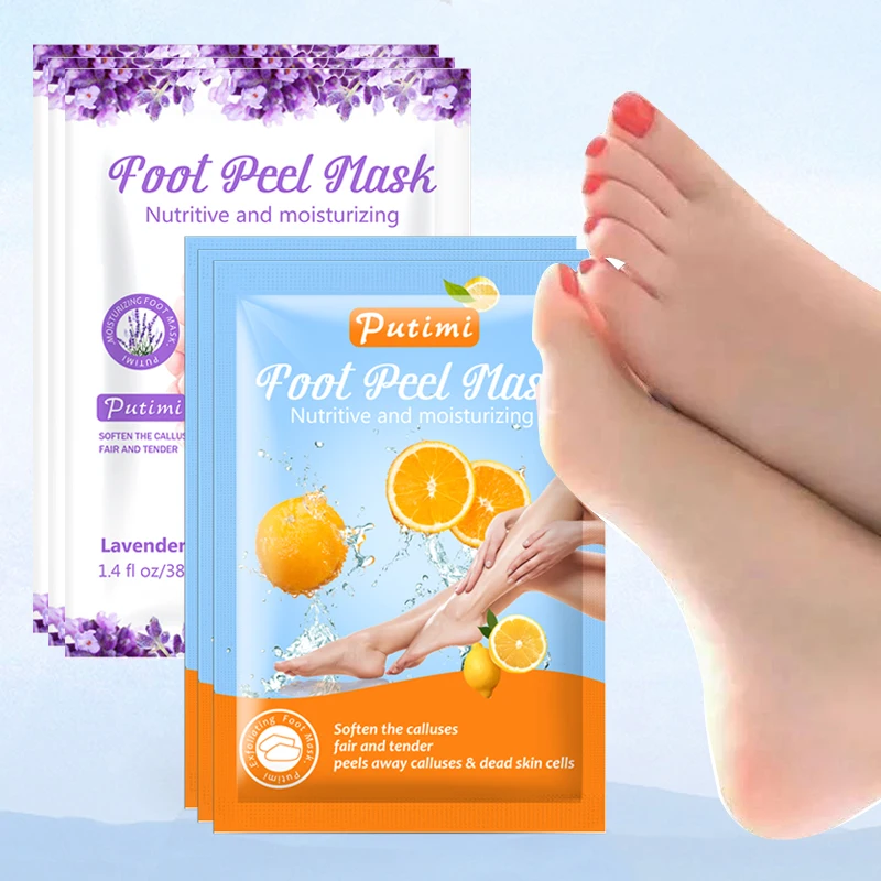 

12Pair Exfoliating Foot Mask for Legs Renewal Heels Peeling Dead Skin Feet Mask Socks for Pedicure Moisturizing Foot Patches