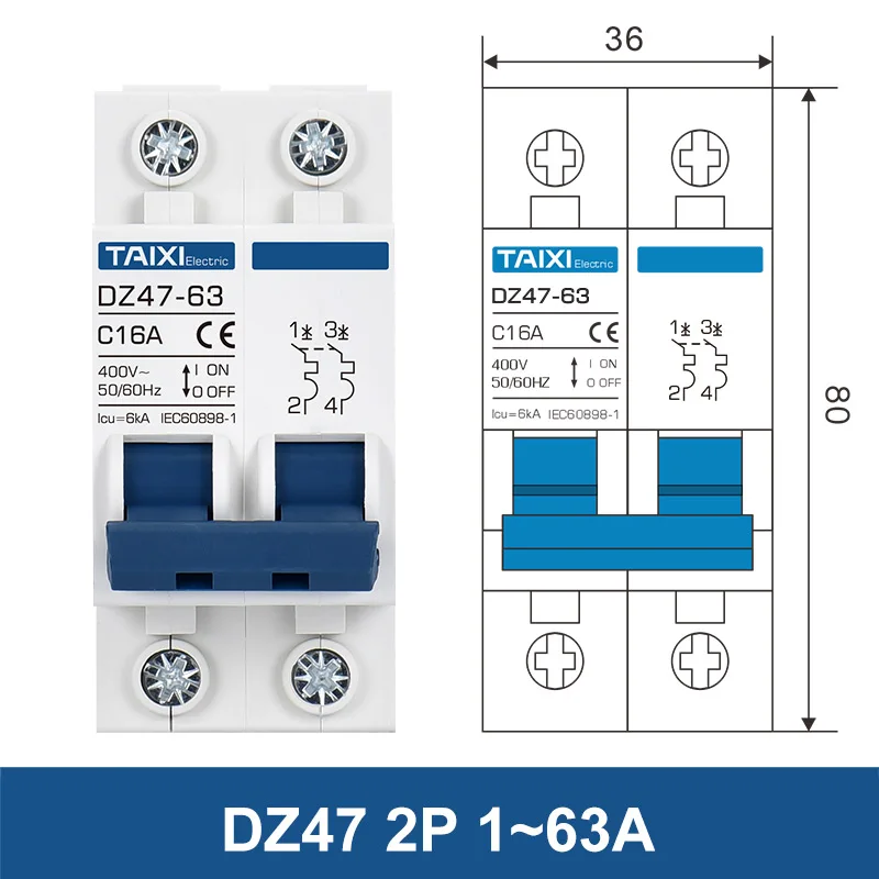 Бытовой автоматический выключатель Защита от перенапряжения и пониженного