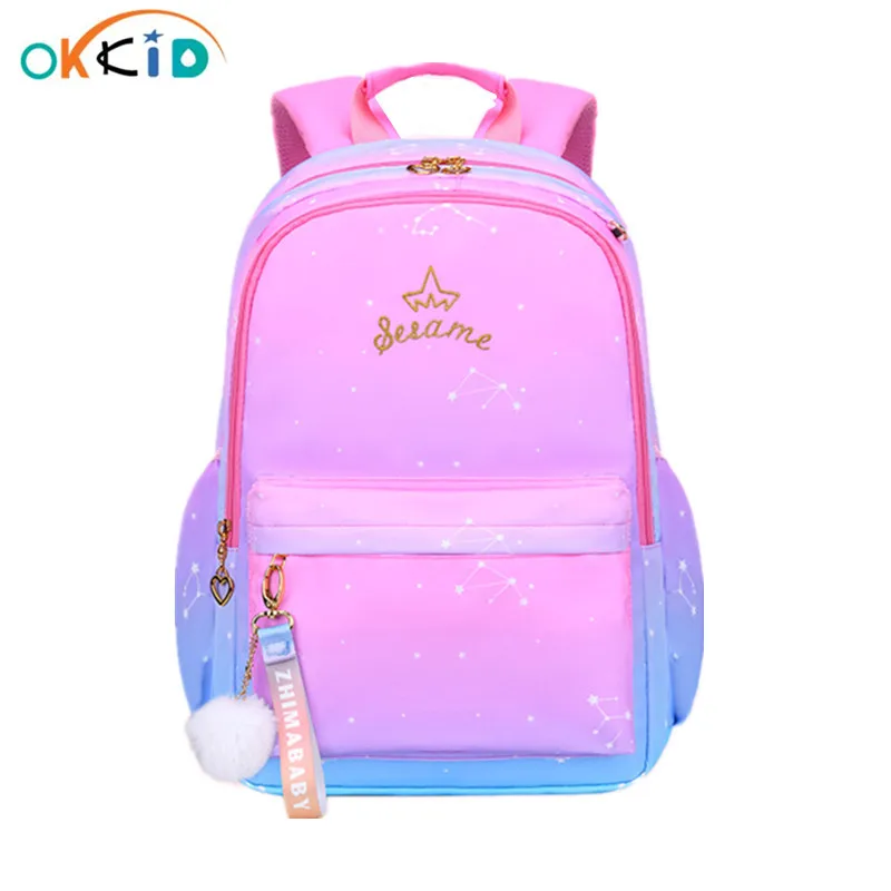 Рюкзак OKKID для девочек-подростков, легкий, водонепроницаемый, синий, розовый