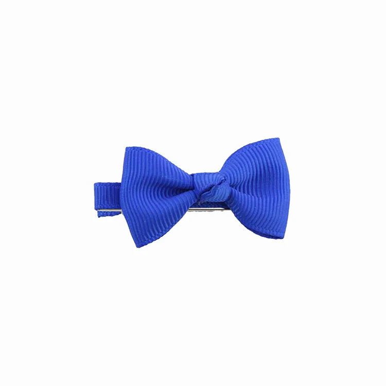 a06 Royal Blue 1,77 дюймов, цветная Изысканная заколка для волос для маленьких девочек, банты, ленточные заколки, заколки для волос, головные уборы для детей, партия ZYAA1725 - Цвет: a06 Royal Blue
