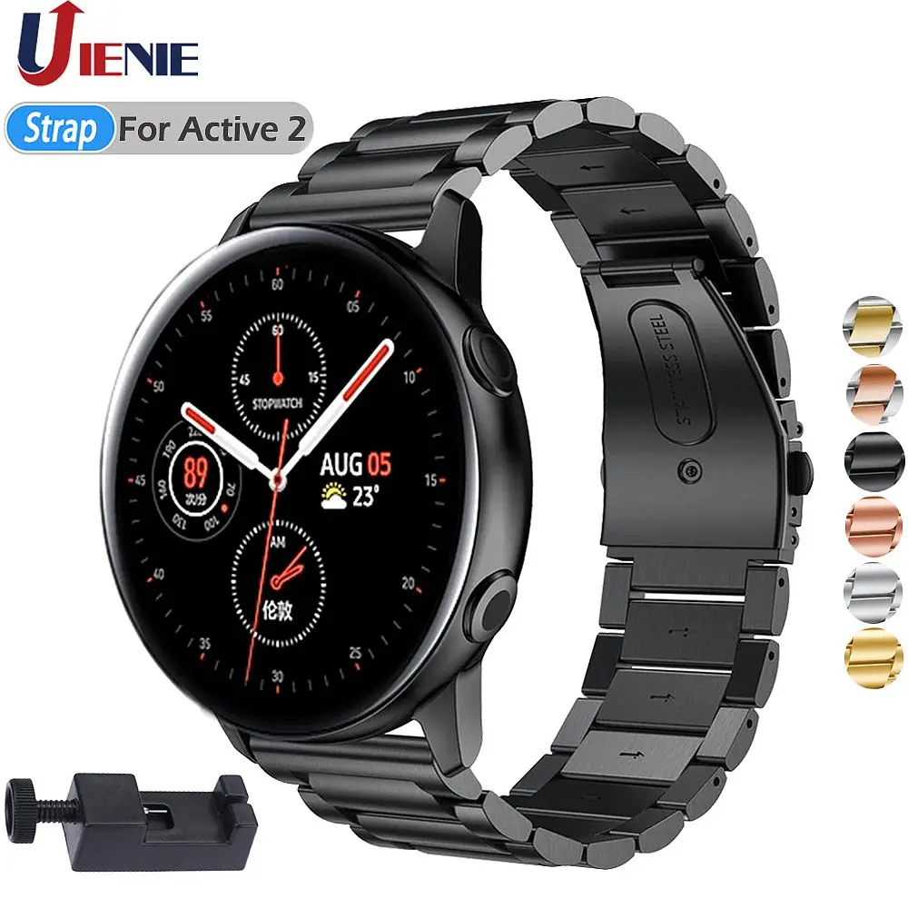 Ремешок из нержавеющей стали для Samsung Galaxy Watch Active 2 40 мм 44 роскошный сменный
