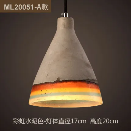 

Loft Industrial Concret Cement Pendant Light Fixture Indoor Led Stone Hanging Lamp Kitchen Dining Room Droplight Resin Home Deco