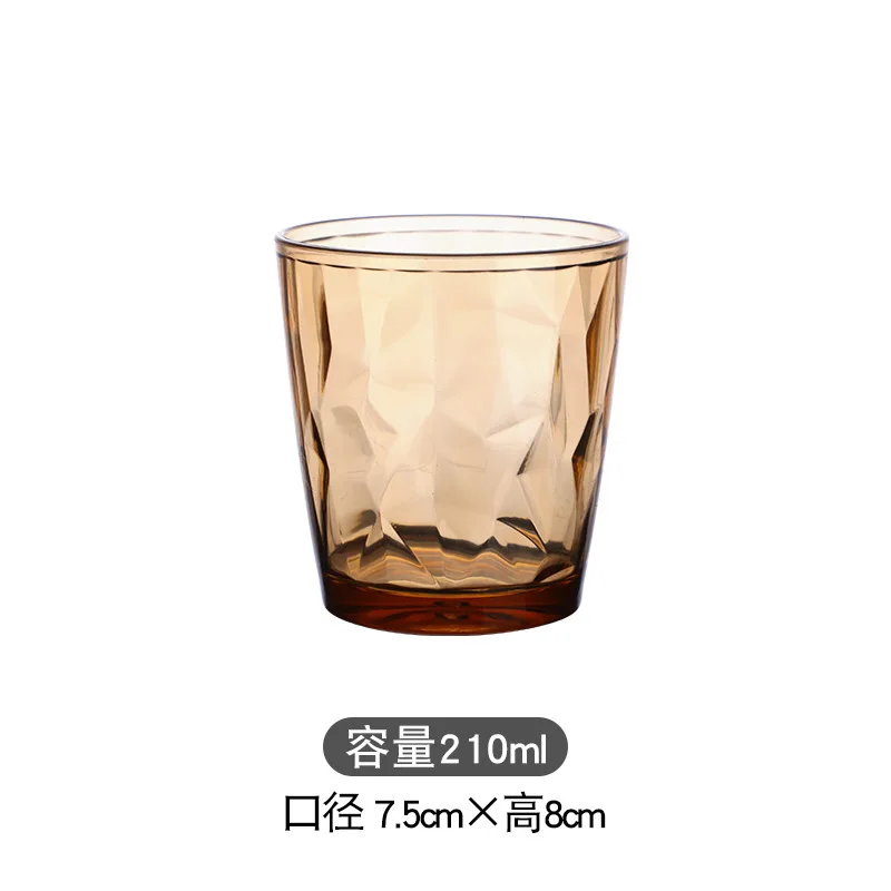 

Coffee Milk Cup Acrylic Anti-fall PC Color Diamond Water Cup Bar Drink Juice Cup Hotel Restaurant Drink Cup Wine Glass