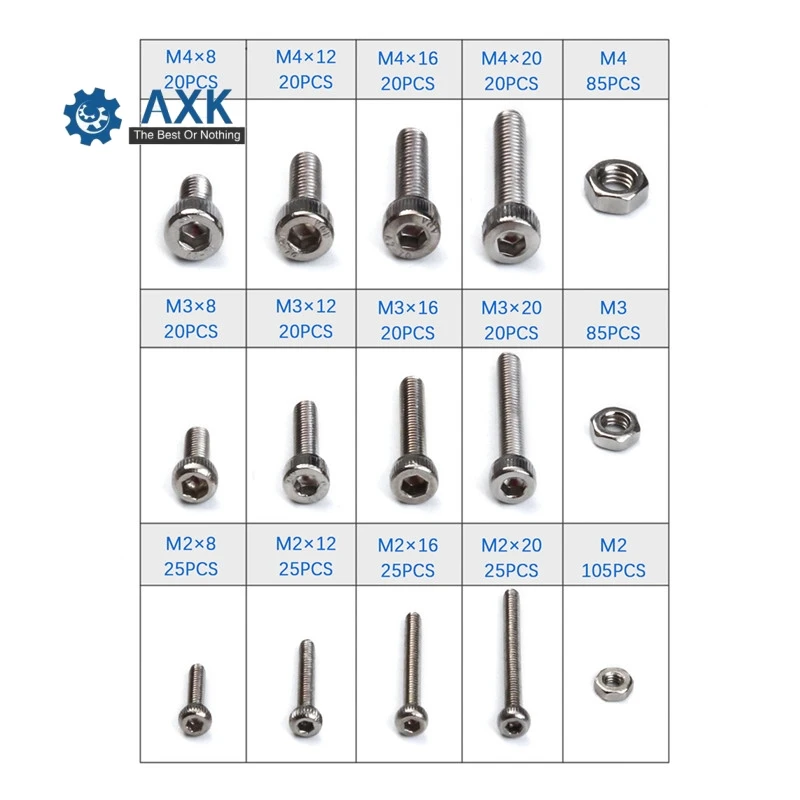Набор для шайбы болтов и гаек винты из нержавеющей стали с шестигранным